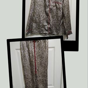 Apt. 9 Leopard Print Pajama Set with Red Accents